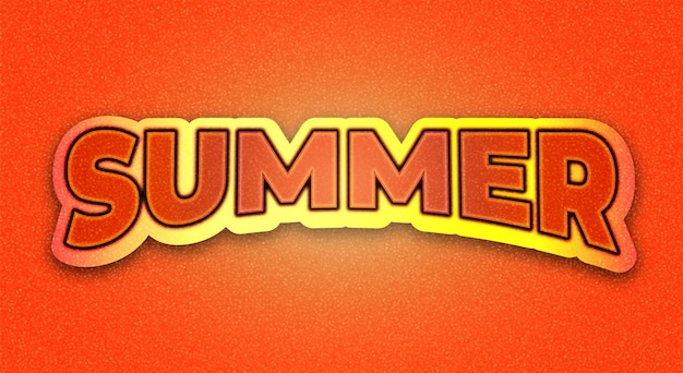 A red and yellow text effect with the word summer in the middle.