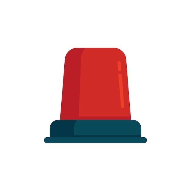 Redder flasher pictogram platte vector Noodalarm Sirene ambulance geïsoleerd