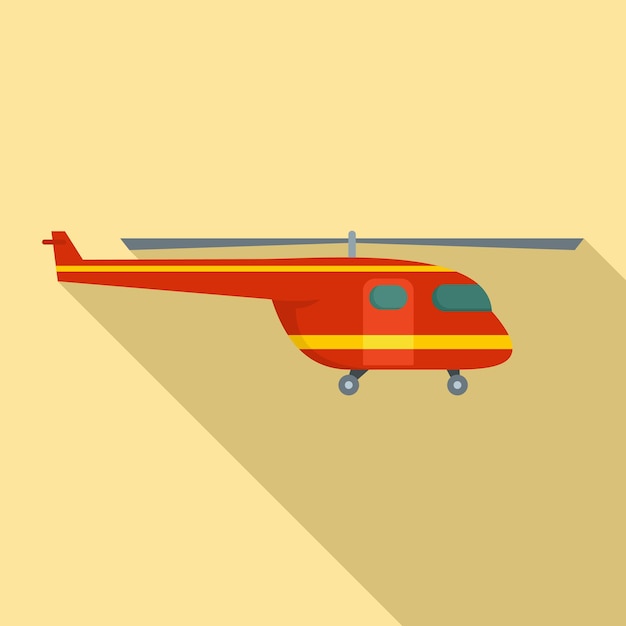 Reddingshelikopter pictogram Vlakke afbeelding van reddingshelikopter vector pictogram voor webdesign