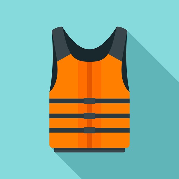 Vector reddingsvest pictogram vlakke afbeelding van reddingsvest vector pictogram voor webdesign