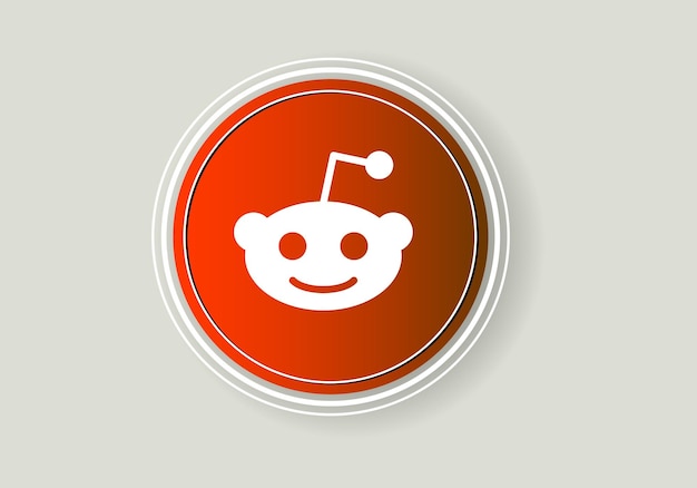 Vettore icona di reddit stampata su carta reddit è un servizio di social networking online