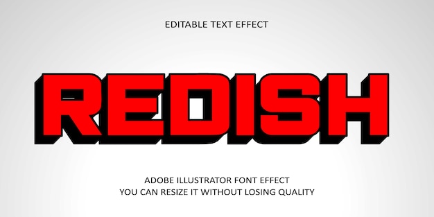 Vector redish   editable text effect