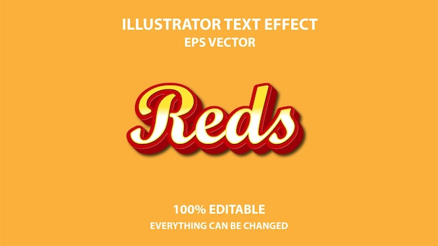 Reds editable text effect