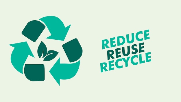 reduce, reuse, recycle design banner background, go green banner, earth day. recycling day.