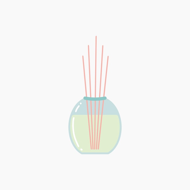 Vector reed diffuser illustration