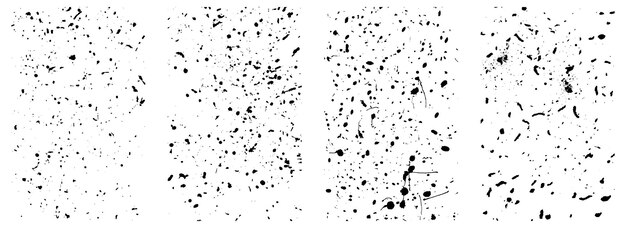 Reeks Grunge Verontruste Texturen met Splatters en Krassen EPS 10