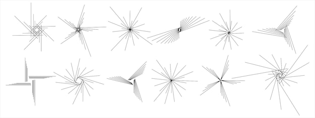 Reeks onmogelijke starsMinimal geometrisch embleem Vector illustratie EPS 10