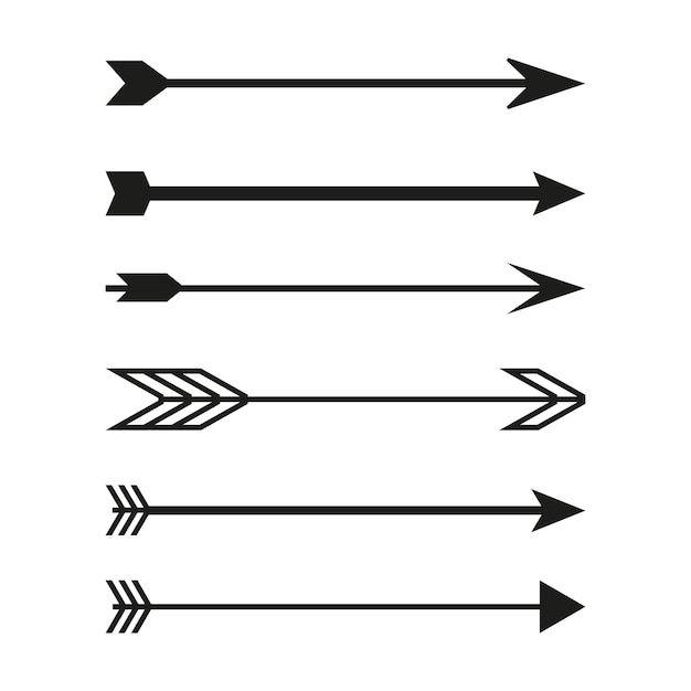 Reeks pijlen. Vectorafbeeldingen in vlakke stijl