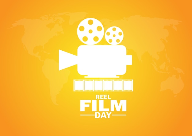 Reel Film Day Vector illustration Holiday concept Template for background banner card poster