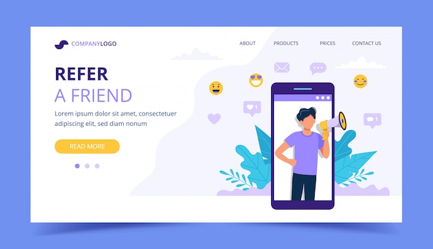 Приведи друга целевую страницу с большим смартфоном с человеком