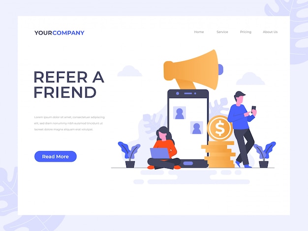 Refer a friend landing page