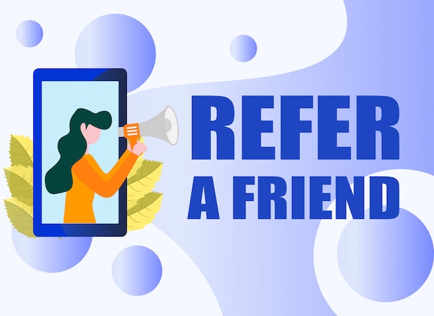 Vector refer a friend vector illustration concept