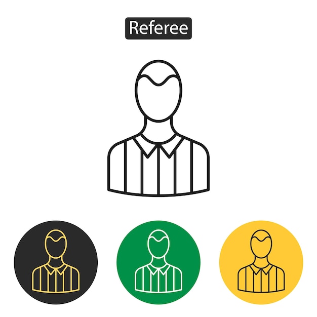 Referee avatar multicoloured icons