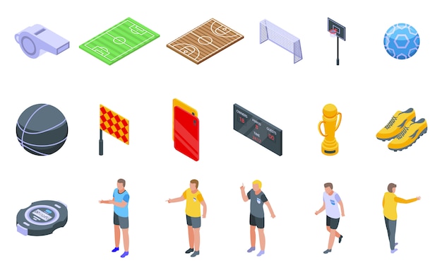 Referee icons set