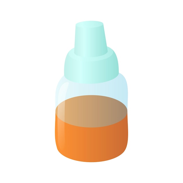 Refill bottle icon in cartoon style on a white background