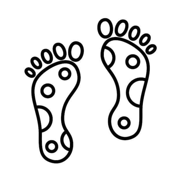 Vector reflexology line illustration