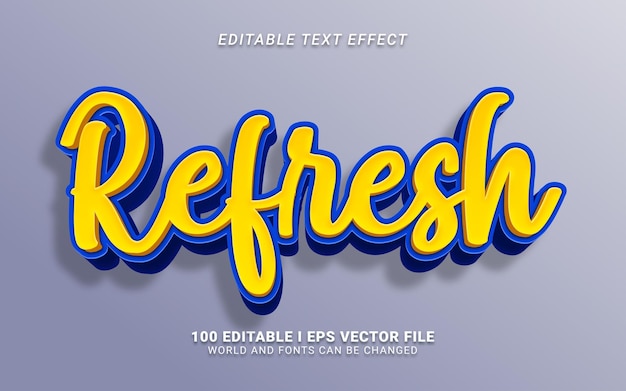 Refresh 3d style text effect