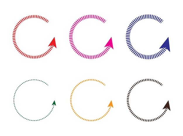 Икона обновления или символ перезагрузки икона круг стрелка символизирует вектор