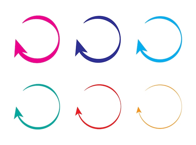 Вектор Икона обновления или символ перезагрузки икона круг стрелка символизирует вектор