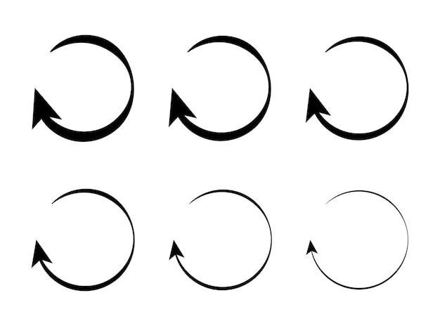 Вектор Икона обновления или символ перезагрузки икона круг стрелка символизирует вектор