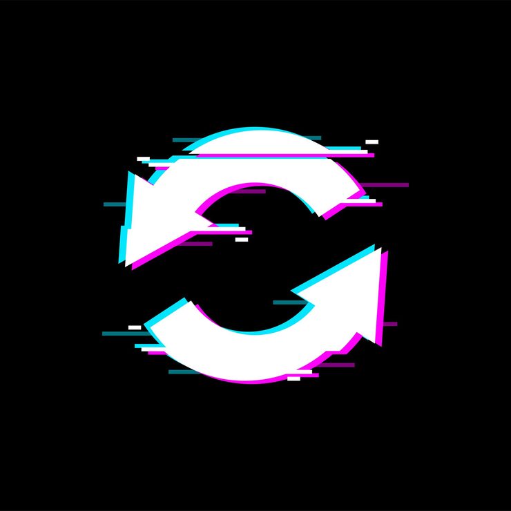 Vector 在電腦顯示器上重新啟動符號的矢量加載符號 螢幕上的遊戲面板界面噪音效應