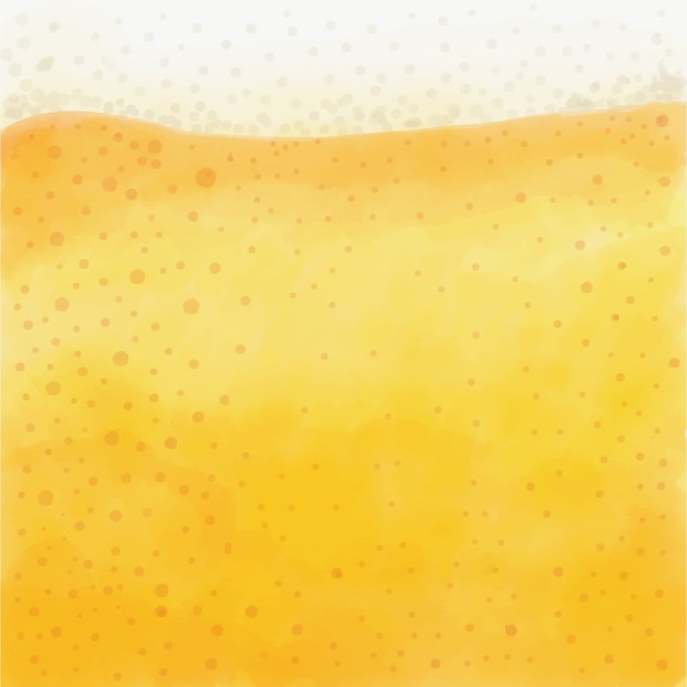 Refreshing and frothy beer watercolor