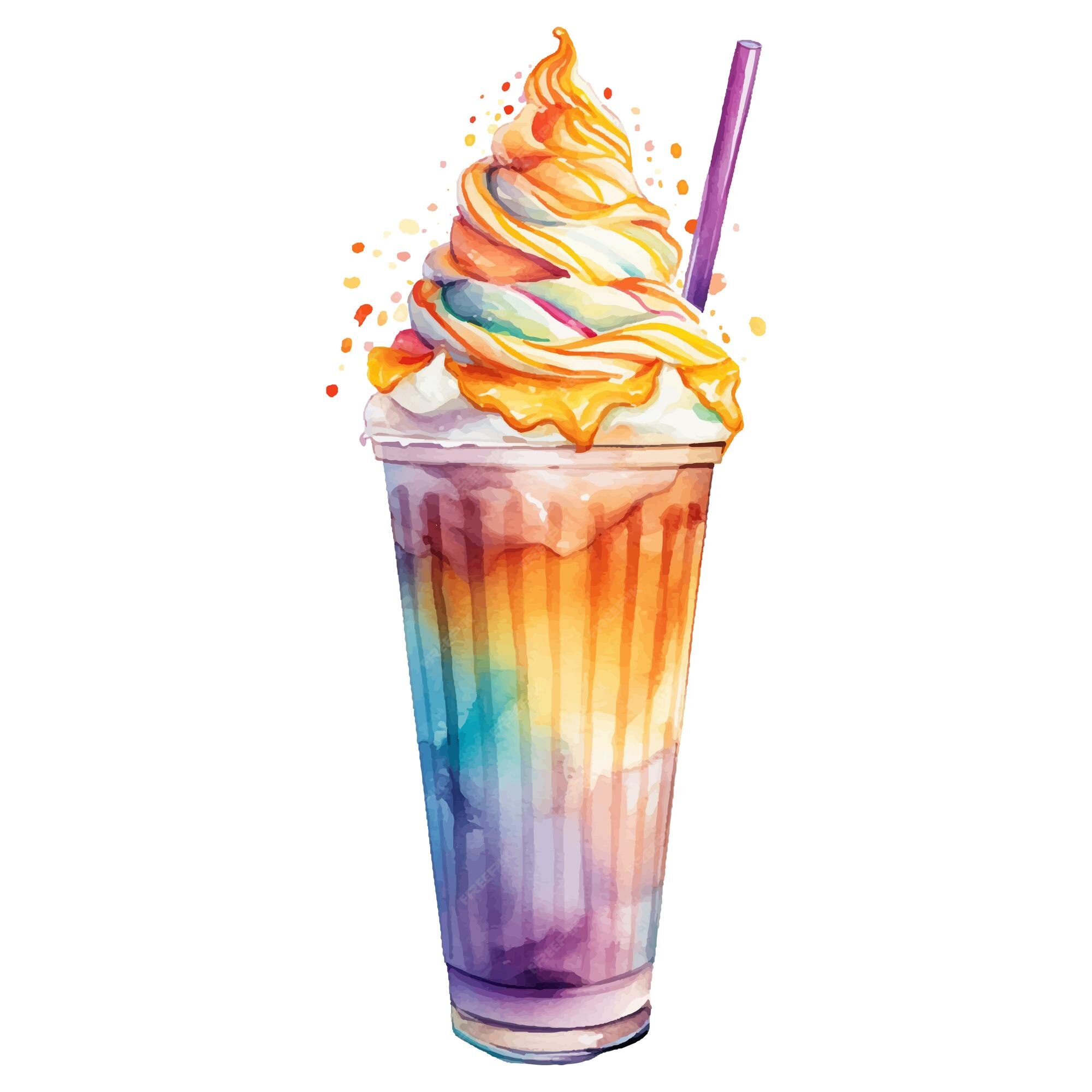 Premium Vector, Hand drawn sketch of summer milkshake