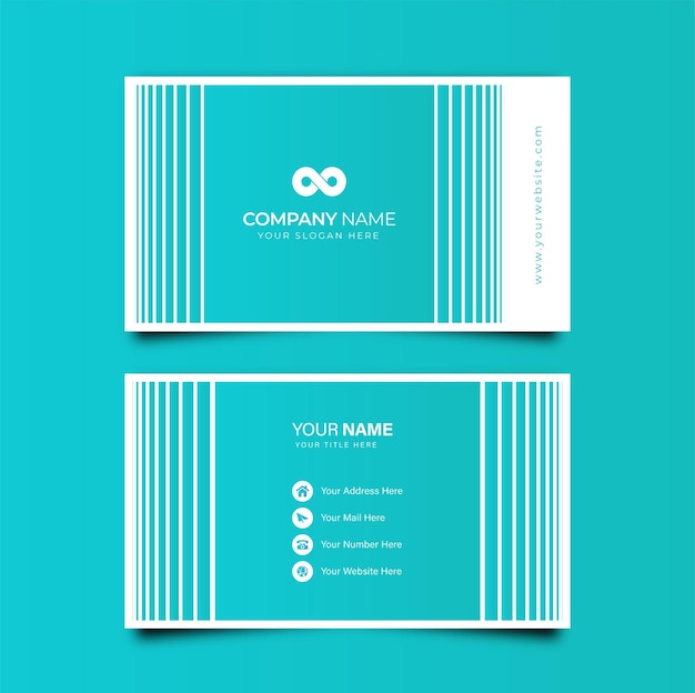 Vector refreshing modern business card template