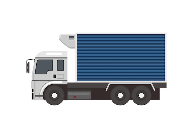 Refrigerated truck Simple flat illustration