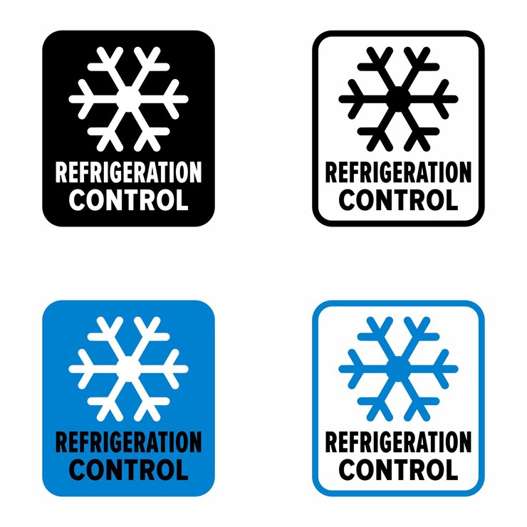 Vector refrigeration control temperature and pressure optimization system information sign