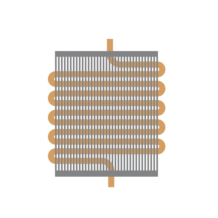 Vector refrigerator evaporatoricon vector element design template