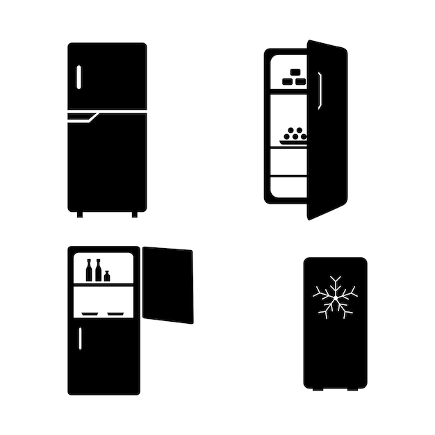 Vector refrigerator icon vector