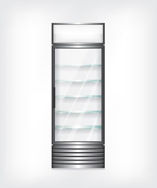 Refrigerator with glass shelves