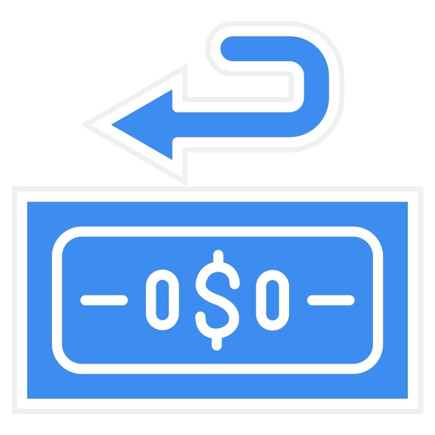 Vector refund icon style