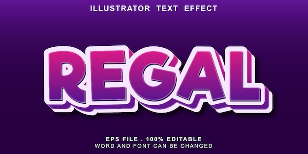 Regal logo teksteffect bewerkbare banner