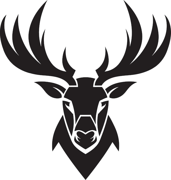 Vector regal moose emblem for iconic branding moose majesty with timeless appeal