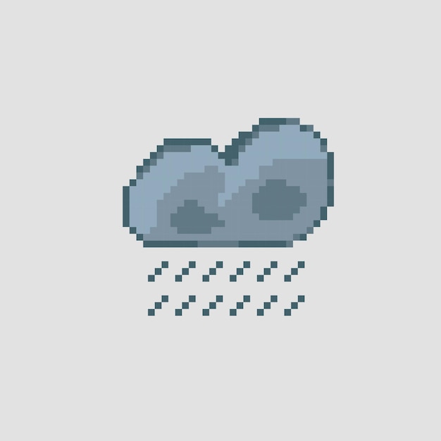 regenachtige wolk in pixelkunststijl