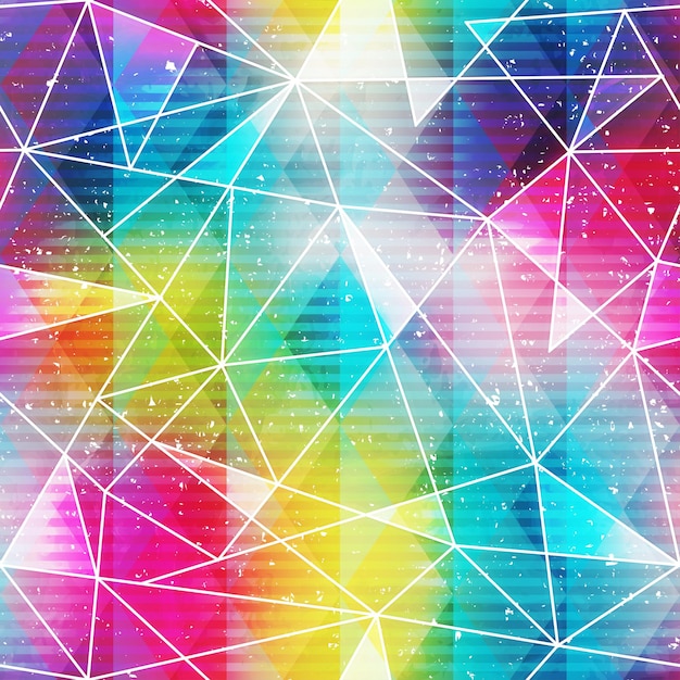 Regenboog driehoek naadloos patroon
