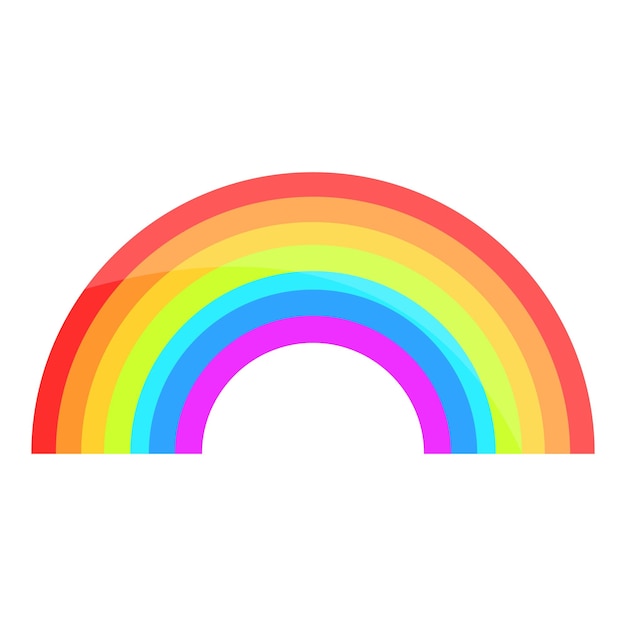 Regenboog icoon Cartoon van regenboog vector icoon voor webontwerp geïsoleerd op witte achtergrond