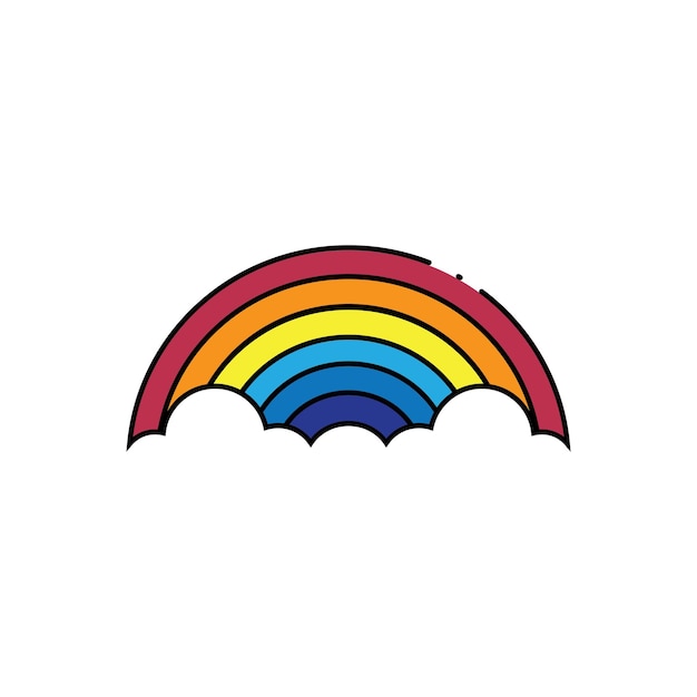 regenboog icoon vector template illustratie logo ontwerp