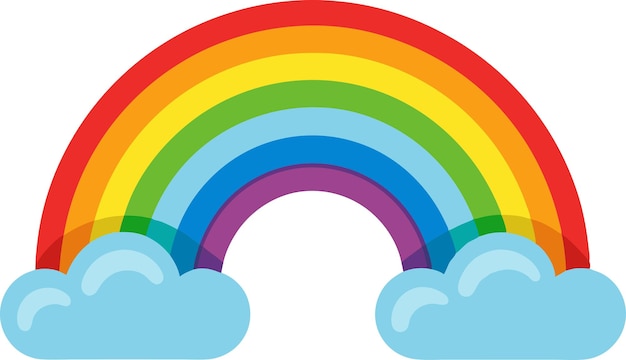 regenboog in de lucht vector illustratie