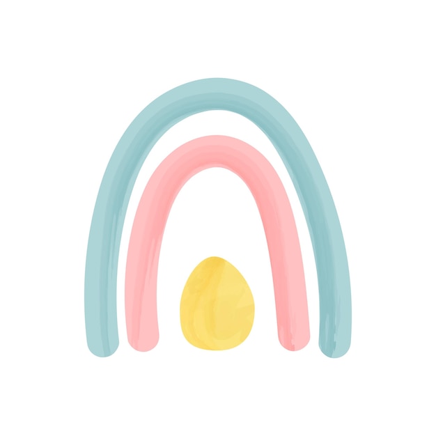 Regenboog kleur penseelstreek Vector design voor verjaardagsuitnodiging of baby shower poster kleding