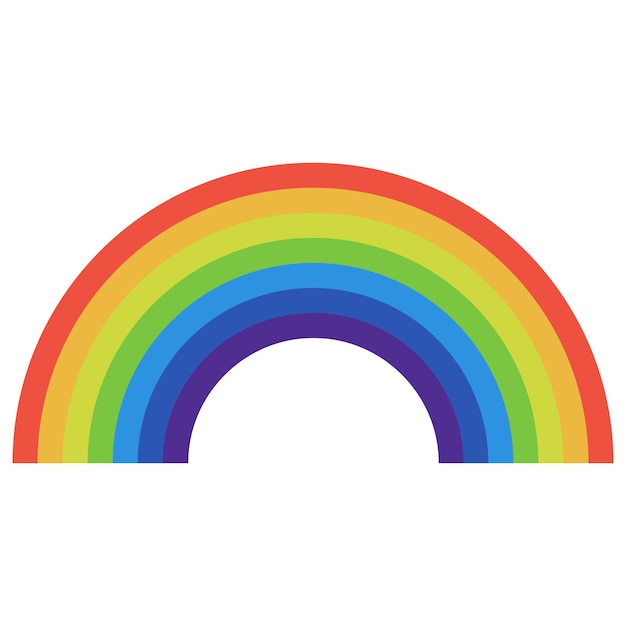 Regenboog pictogram plat geïsoleerd op een witte achtergrond. Vector illustratie. Eps 10.