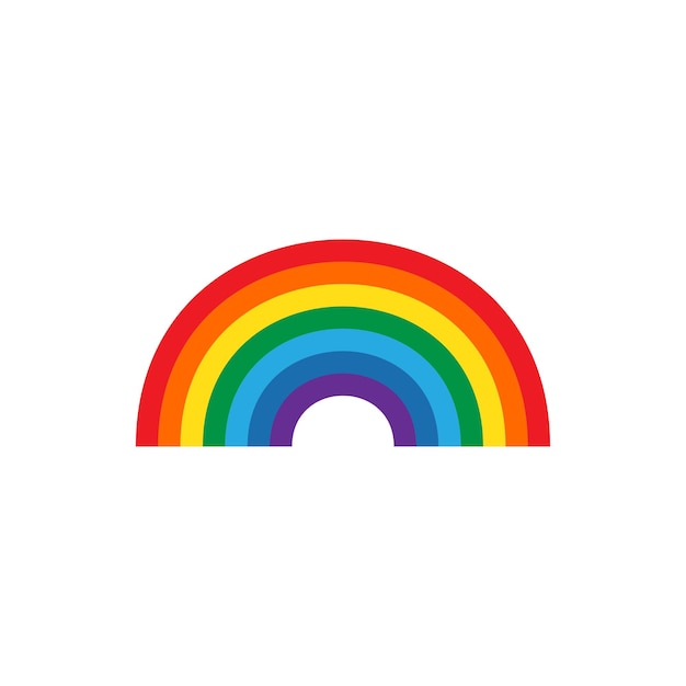 Regenboog pictogram vector geïsoleerd op wit