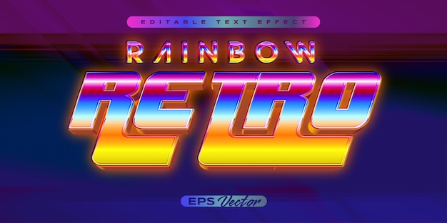 Regenboog retro y2k bewerkbaar teksteffect