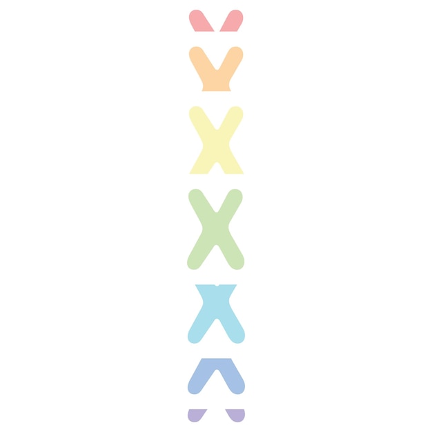 Regenboogletter X Kleurrijk monogram