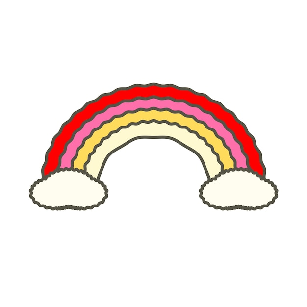 regenboogvector voor het zomerseizoen