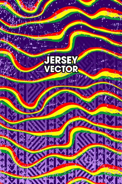 Reggae style and violet tribe pattern for sport basketball jersey design