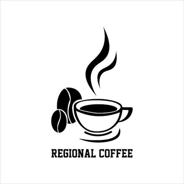 Regional coffee logo illustration vector design