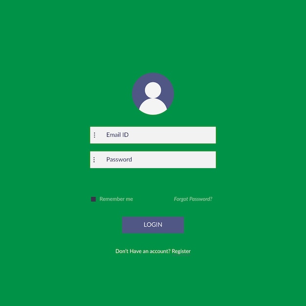 Vector register form login